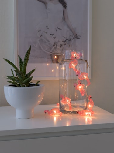 Konstsmide Weihnachtsbeleuchtung  LED Dekolichterkette Flamingos 6h Timer Bild