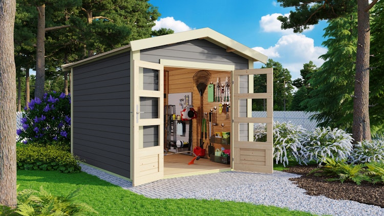 Karibu Premium Gartenhaus Theres 3 - 28 mm inkl. gratis Innenraum-Pflegebox im Wert von 99€ Bild