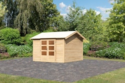 Karibu Premium Gartenhaus Theres 7 - 28 mm inkl. gratis Innenraum-Pflegebox im Wert von 99€