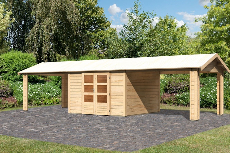 Karibu Premium Gartenhaus Theres 7 - 28 mm