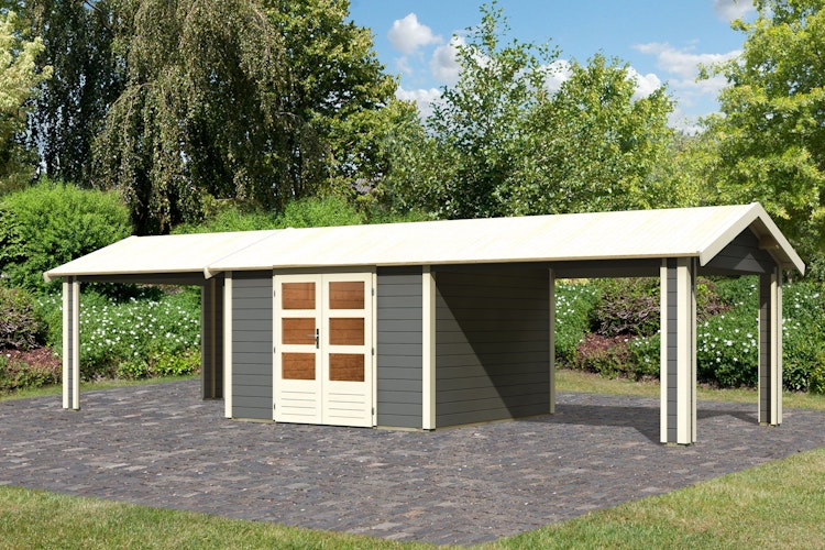 Karibu Premium Gartenhaus Theres 7 - 28 mm