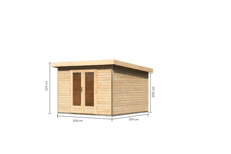 Karibu Premium Gartenhaus Radeburg 1 - 40 mm (Homeoffice-Gartenhaus) inkl. gratis Innenraum-Pflegebox im Wert von 99€ Bild