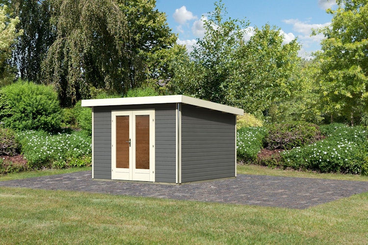Karibu Premium Gartenhaus Radeburg 1 - 40 mm (Homeoffice-Gartenhaus)