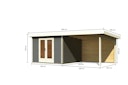 Vorschaubild Karibu Premium Gartenhaus Radeburg 1 - 40 mm (Homeoffice-Gartenhaus)
