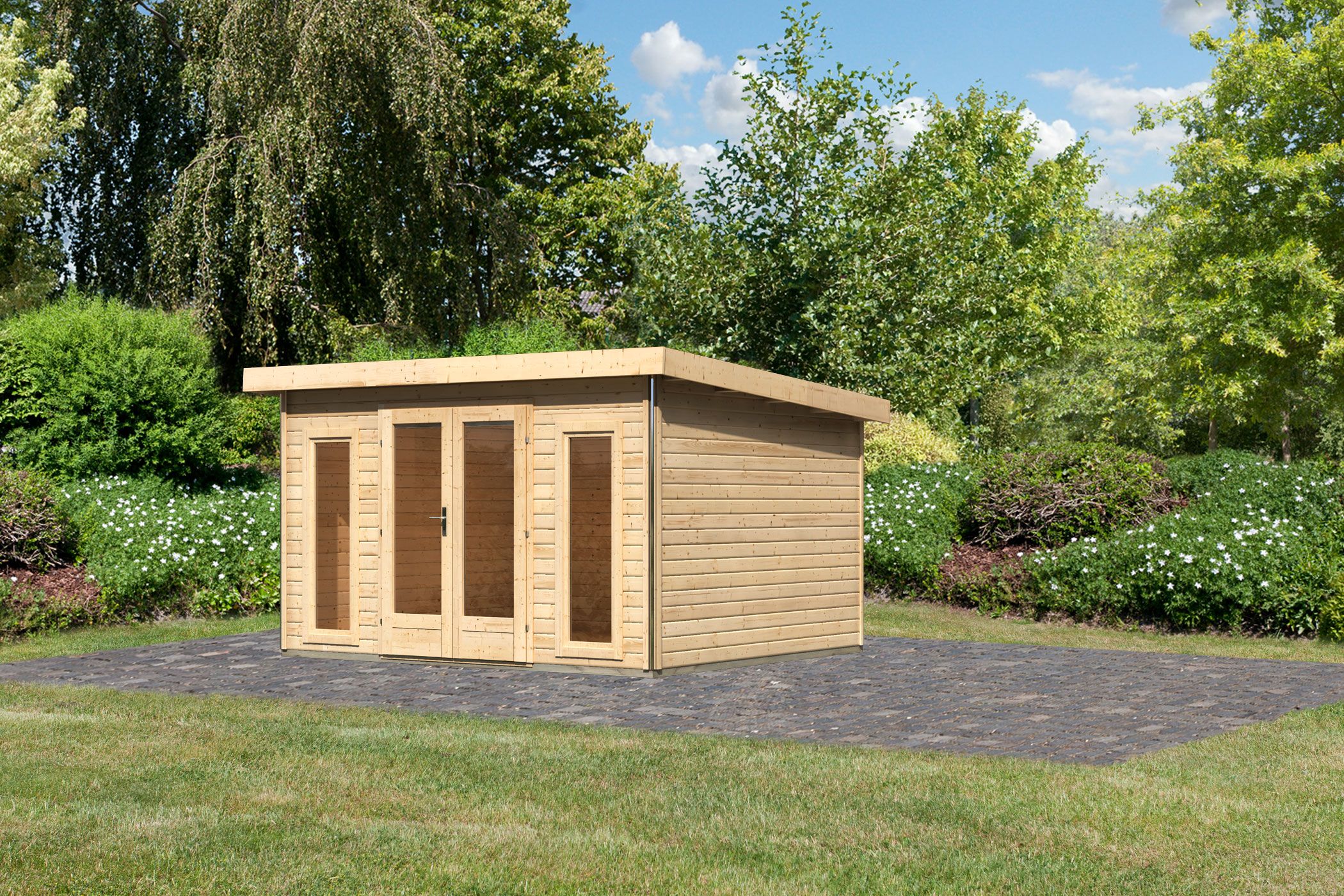 Vorschaubild Galerie Karibu Premium Gartenhaus Radeburg 2 - 40 mm