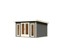 Karibu Premium Gartenhaus Radeburg 2 - 40 mm (Homeoffice-Gartenhaus) inkl. gratis Innenraum-Pflegebox im Wert von 99€