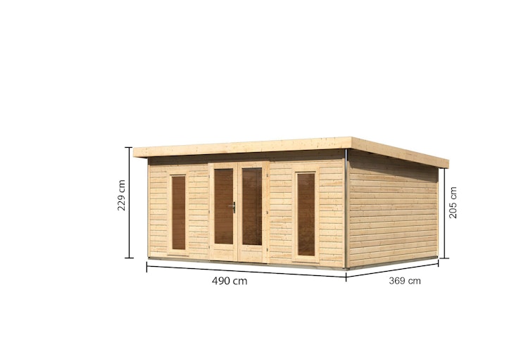 Karibu Premium Gartenhaus Radeburg 4 - 40 mm (Homeoffice-Gartenhaus) inkl. gratis Innenraum-Pflegebox im Wert von 99€ Bild