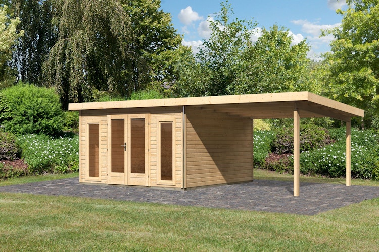 Karibu Premium Gartenhaus Radeburg 3 - 40 mm (Homeoffice-Gartenhaus)