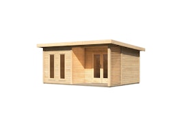 Karibu Premium Gartenhaus Radeburg 5 - 40 mm (Homeoffice-Gartenhaus) inkl. gratis Innenraum-Pflegebox im Wert von 99€
