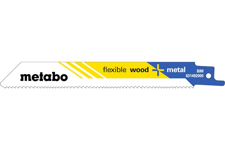 Metabo 5 Säbelsägeblätter "flexible wood + metal" 150 x 0,9 mmBiM1,8-2,6 mm/ 10-14 TPI