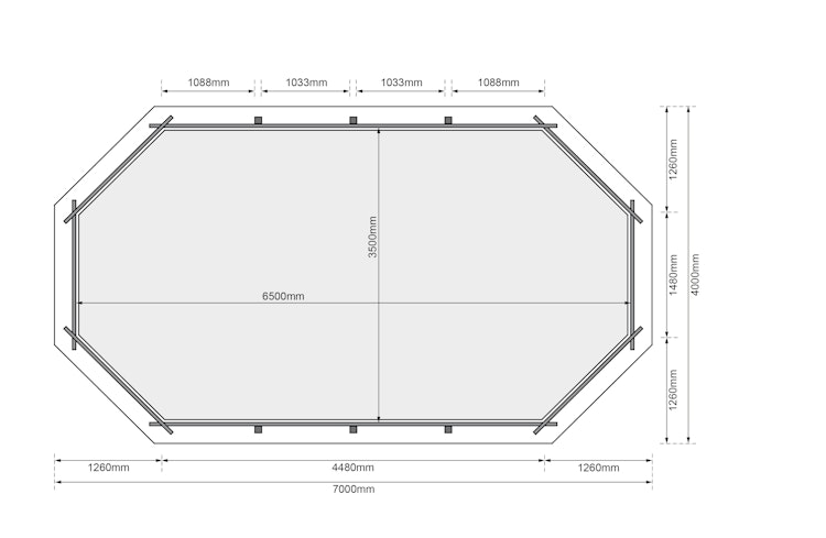 Karibu Pool Modell 5 Classic A/B/C/D 700 x 400 cm - kesseldruckimprägniert inkl. gratis Pool-Pflegeset (Gesamtwert 69 €)