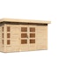 Karibu Premium Gartenhaus Kastorf 6/7 mit Fensterecke - 28 mm inkl. gratis Innenraum-Pflegebox im Wert von 99€Bild