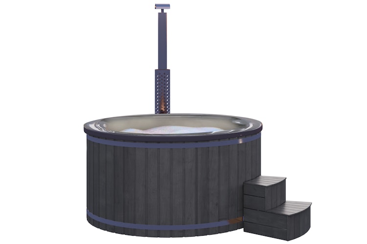 Wolff Finnhaus Badebottich Hot Tub Typ 4 Ø 225 cm mit Acrylwanne, Massagesystem & LED-Beleuchtung
