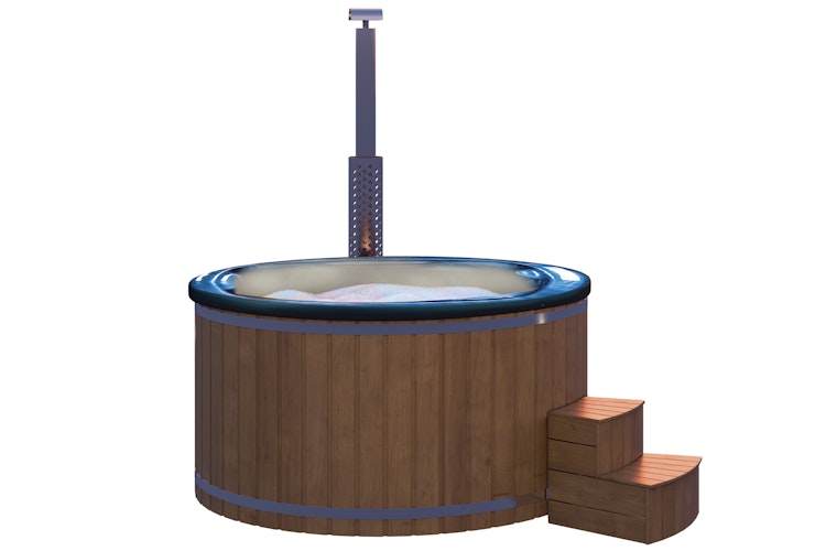 Wolff Finnhaus Badebottich Hot Tub Typ 5 Ø 225 cm mit Acrylwanne, Massagesystem, Luftsprudelsystem & LED-Beleuchtung Bild