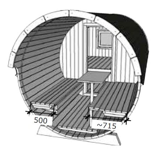 Wolff Finnhaus Campingfass Sylt 446 2-Raum 