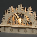 Vorschaubild Konstsmide Holzsilhouette Weihnachtsbaum und Weihnachtsmann Bild