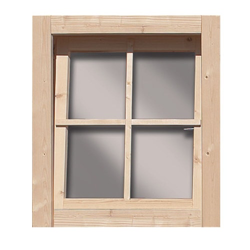 Karibu Dreh-/ Kippfenster für 28 mm Häuser und Carports 69 x 79 cm Bild