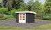 Karibu Woodfeeling Gartenhaus Bastrup 3 anthrazit - 28 mm inkl. gratis Innenraum-Pflegebox im Wert von 99€Bild