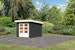 Karibu Woodfeeling Gartenhaus Bastrup 4 anthrazit - 28 mm inkl. gratis Innenraum-Pflegebox im Wert von 99€Bild