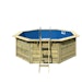 Karibu Pool Modell X1 400 x 400 cm - kesseldruckimprägniert/wassergrau mit Metallecke inkl. gratis Sandfilteranlage & Pool-PflegesetBild