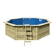 Karibu Pool Modell X2 470 x 470 cm - kesseldruckimprägniert/wassergrau mit Metallecken inkl. gratis Pool-PflegesetBild