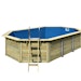 Karibu Pool Modell X4 610 x 400 cm - kesseldruckimprägniert/wassergrau mit Metallecken inkl. gratis Sandfilteranlage & Pool-PflegesetBild