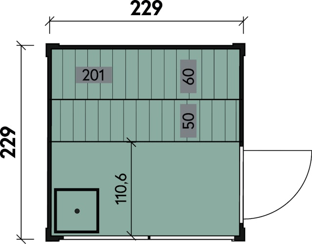 Wolff Finnhaus Saunahaus Paradiso 2x2 (1-Raum) Bild