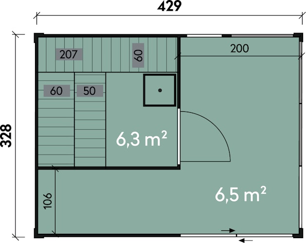 Wolff Finnhaus Saunahaus Paradiso 4x3 (2-Raum) Bild