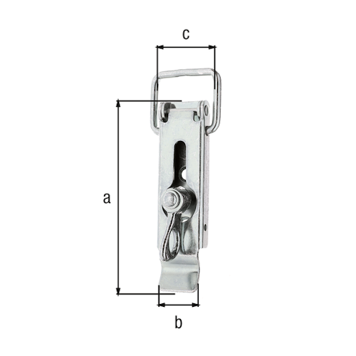 Alberts® Kistenverschluss 93x24mm Vorreiber u.Schlossöse o.Haken galvvz. Bild