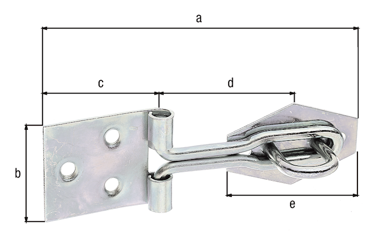 Alberts® Überfalle 93,5x31,5mm m.Schlaufe aus gerolltem Draht,m.Öse galvvz. Bild