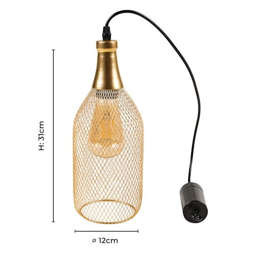 Vosteen LED Lampe gold  ø 12 cm H31 cm