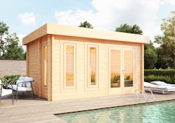 Wolff Finnhaus Saunahaus Eurika 70 de luxe isolierverglast inkl. gratis Zubehörset im Wert von 356 €