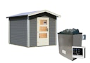 Vorschaubild Karibu Bosse 1 - 38 mm Gartensauna mit Vorraum und Satteldach