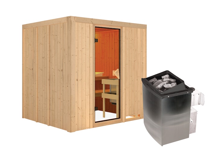 Karibu Sauna Sodin mit Fronteinstieg 68 mm