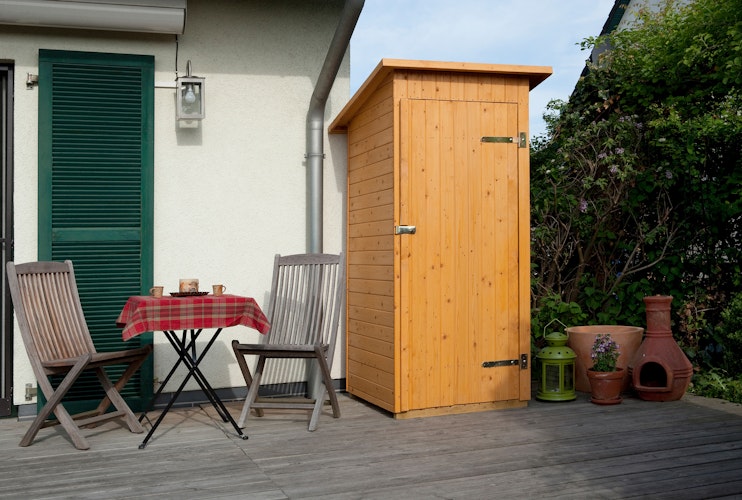 Weka 14 mm Garten- und Terrassenschrank 361 mit Flachdach Bild