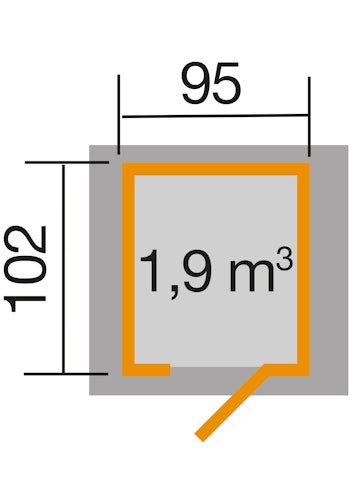 Weka 21 mm Gartenhaus/Gartenschrank 367 Bild