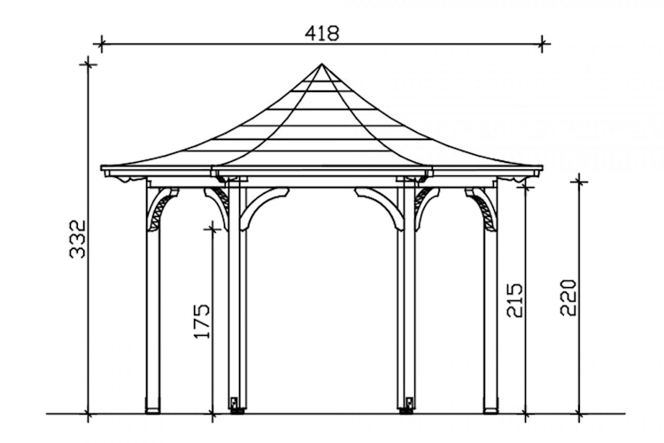 Skan Holz Pavillon Laube Versailles Bild