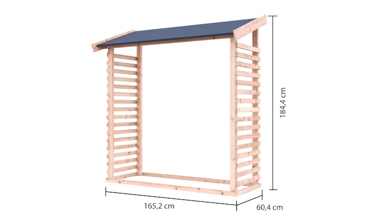 Karibu Kaminholzunterstand Brennholzlager 1/2