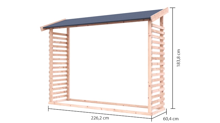 Karibu Kaminholzunterstand Brennholzlager 1/2