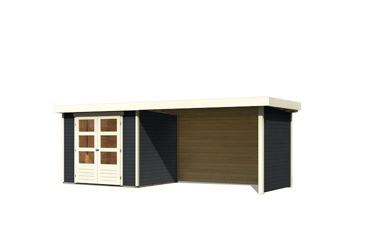 Karibu Woodfeeling Gartenhaus Askola 2/3/3,5/4/5 m. 275 cm Schleppdach/Seiten- und Rückwand inkl. gratis Innenraum-Pflegebox im Wert von 99€ Bild