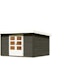 Karibu Woodfeeling Gartenhaus Bastrup 7 terragrau - 28 mm inkl. gratis Innenraum-Pflegebox im Wert von 99€Bild