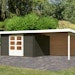 Karibu Woodfeeling Gartenhaus Bastrup 7 terragrau - 28 mm