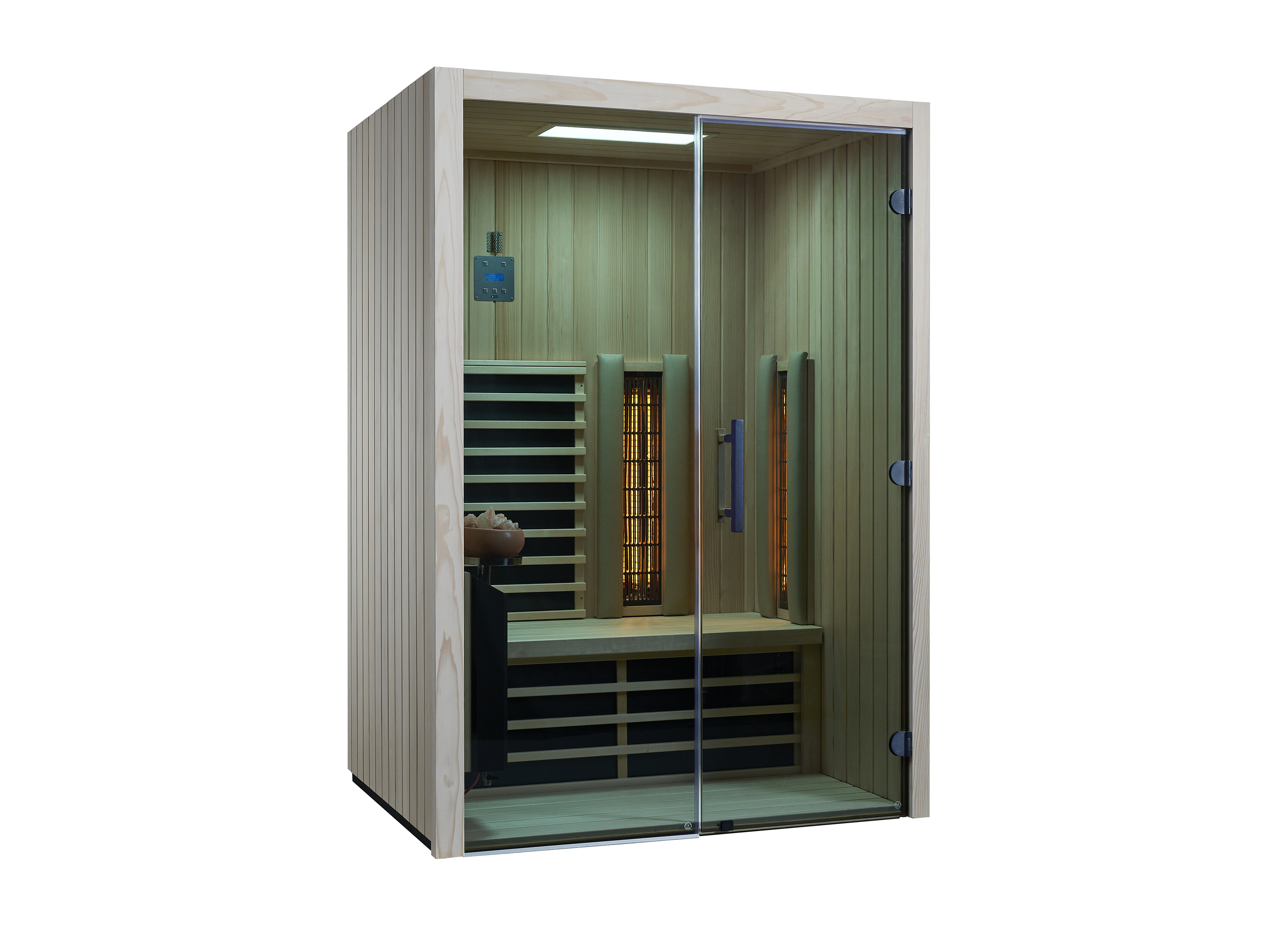 Vorschaubild Galerie Infraworld Infrarotkabine TrioSol Design 145 Tanne VG inkl. 5-teiligem gratis Zubehörset