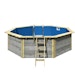 Karibu Pool Modell X2 470 x 470 cm - kesseldruckimprägniert/wassergrau mit Metallecken inkl. gratis Sandfilteranlage & Pool-PflegesetBild