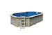 Karibu Pool Modell X4 610 x 400 cm - kesseldruckimprägniert/wassergrau mit Metallecken inkl. gratis Sandfilteranlage & Pool-PflegesetBild