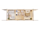 Vorschaubild Palmako Ferienhaus Cecilia 21,8 m² Slide Plus - 70 mm