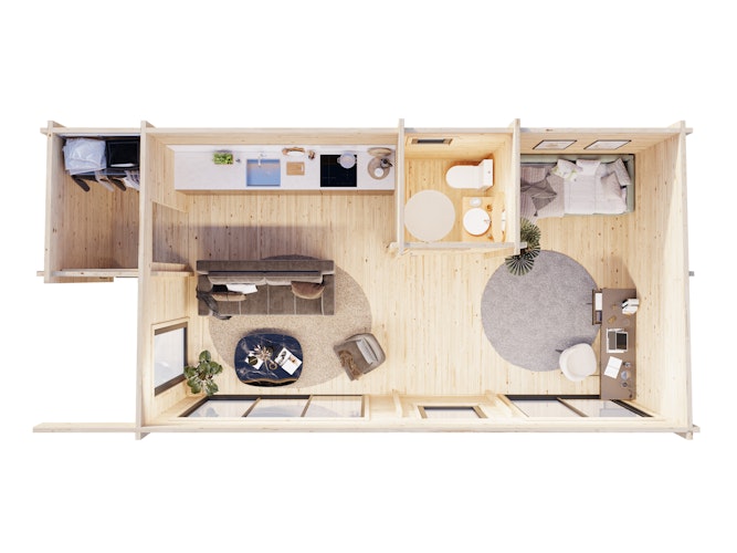 Palmako Ferienhaus Cecilia 32,0 m² Slide Plus - 70 mm