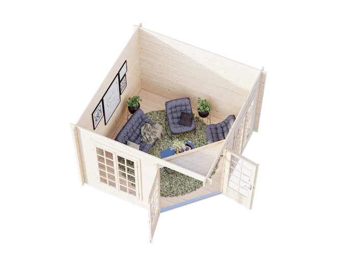 Palmako Pavillon Melanie 7 m² Low - 28 mm