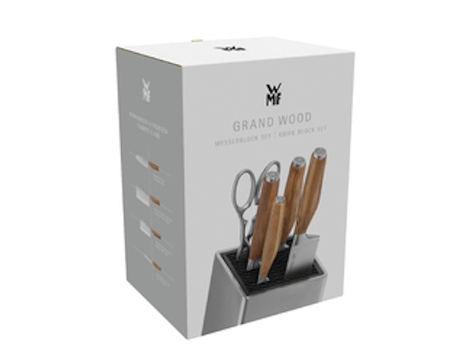 WMF Grand Wood Messer-Set mit FlexTec Messerblock, 6-teilig