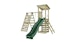 Rebo Spielturm Sevilla inkl. Einzelschaukel, Rutsche und Klettergerüst/Kletterwand - by WekaBild